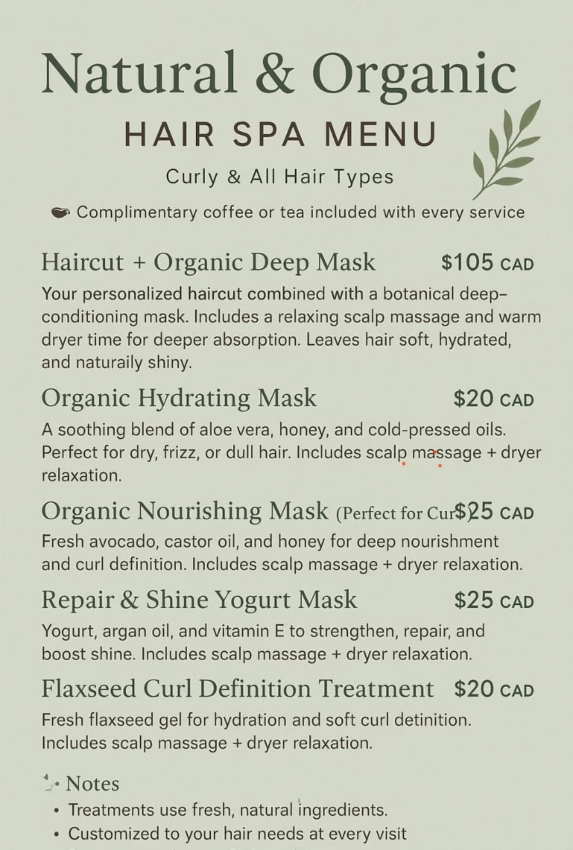 photo of Hair masks/spa at zobeidas hair salon in kelowna