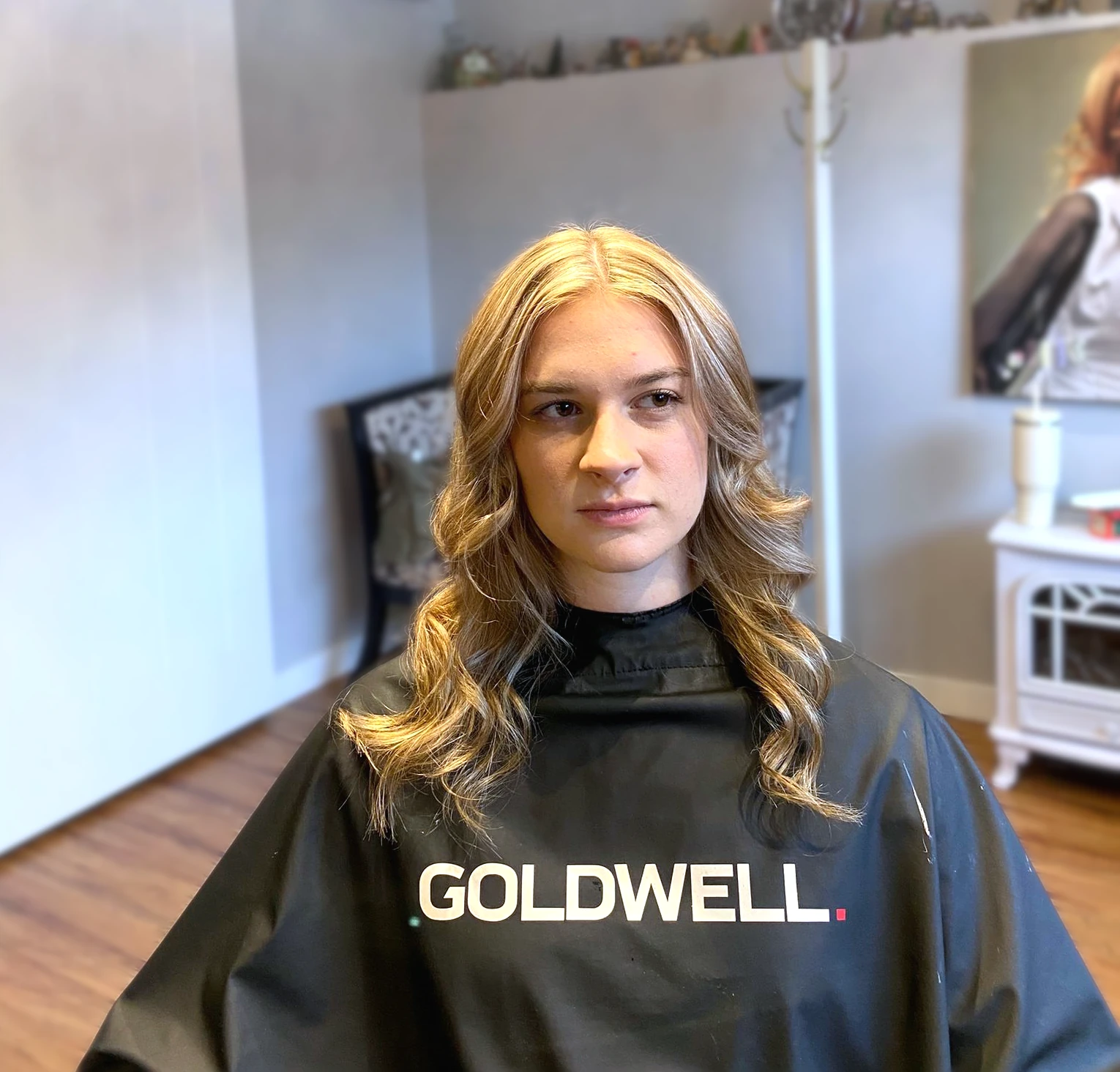 Client with a fresh haircut and style